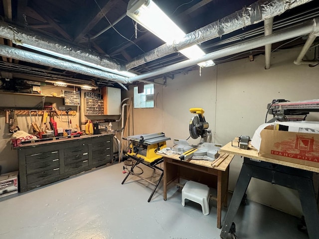 1350 Saint Johns Ave, Highland Park, IL 60035 - below grade area with a workshop area