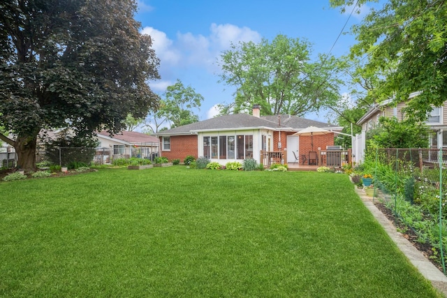 430 Florian Dr, Des Plaines, IL 60016 - back of property featuring brick siding and a chimney