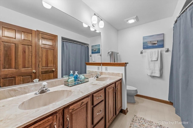 5N538 Hidden Springs Dr, Saint Charles, IL 60175 - bathroom featuring double vanity and a shower with curtain