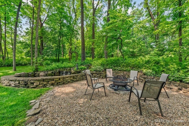 5N538 Hidden Springs Dr, Saint Charles, IL 60175 - view of patio with a fire pit