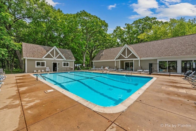 5N538 Hidden Springs Dr, Saint Charles, IL 60175 - community pool with a patio and view of wooded area