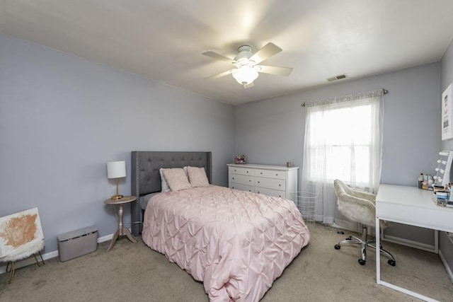 1851 Salem Ct, Gurnee, IL 60031 - bedroom featuring light carpet, baseboards, and a ceiling fan