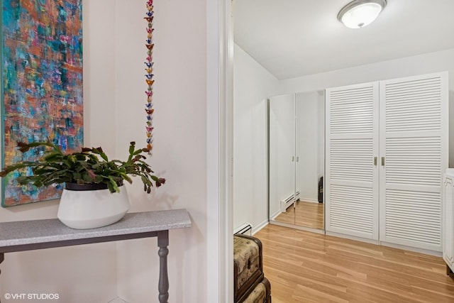 216 Eastern Ave, Barrington, IL 60010 - hallway featuring light wood-style flooring and a baseboard heating unit