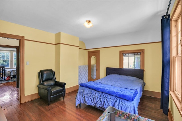310 Davidson Dr, Champaign, IL 61821 - bedroom featuring multiple windows and dark wood-style floors