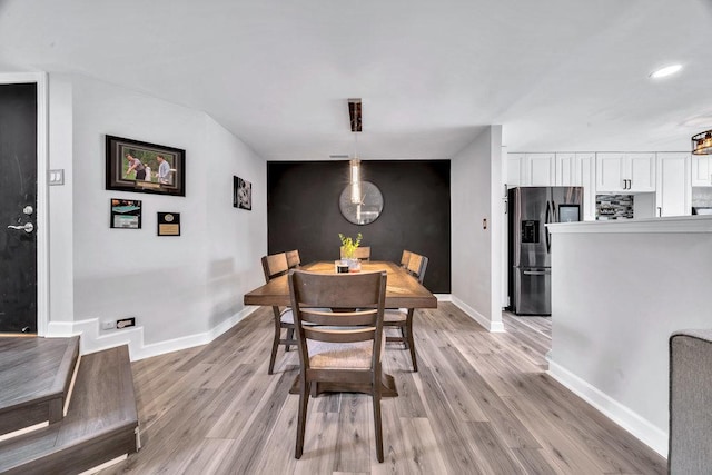 15704 Orlan Brook Dr Unit 163, Orland Park, IL 60462 - dining space with baseboards, light wood-type flooring, and recessed lighting