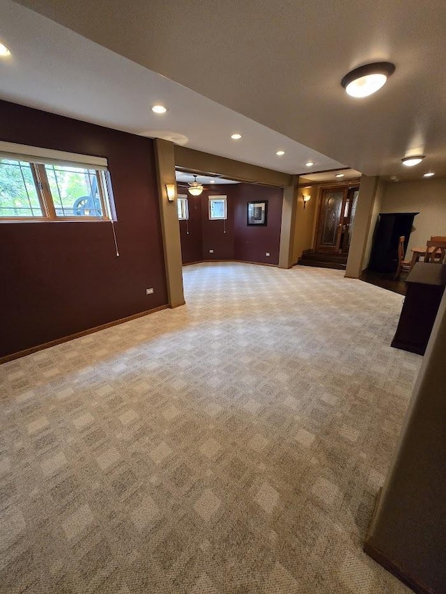 10880 Swallow Tail Ln, Frankfort, IL 60423 - below grade area with recessed lighting and carpet