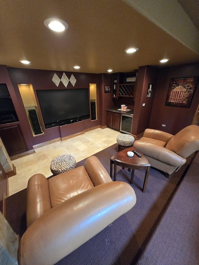 10880 Swallow Tail Ln, Frankfort, IL 60423 - home theater with recessed lighting and bar with sink