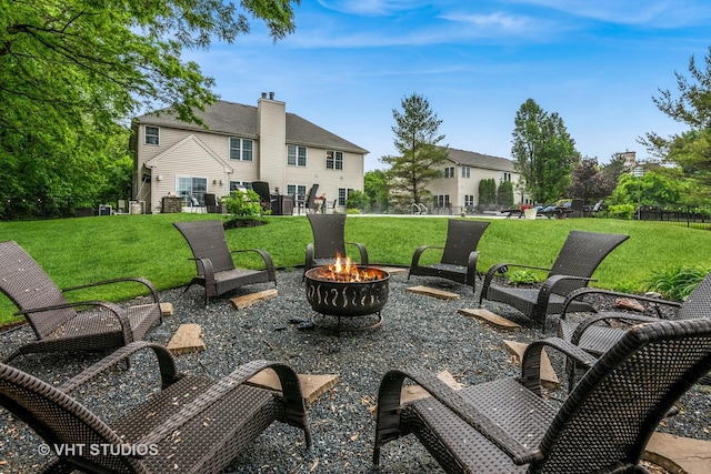 900 Legacy Rdg, Algonquin, IL 60102 - view of patio / terrace with a fire pit