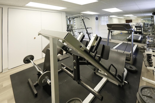 840 Appletree Ln, Glenview, IL 60025 - workout area with a paneled ceiling