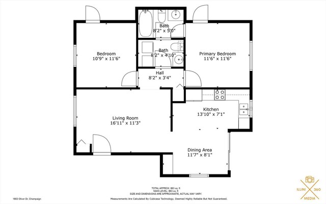 1803 Oliver Dr Unit 3, Urbana, IL 61802 - property floor plan