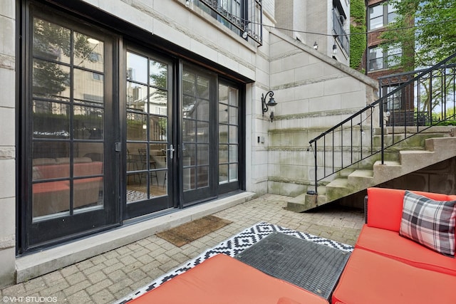 3717 N Wilton Ave Unit 1, Chicago, IL 60613 - view of exterior entry featuring french doors