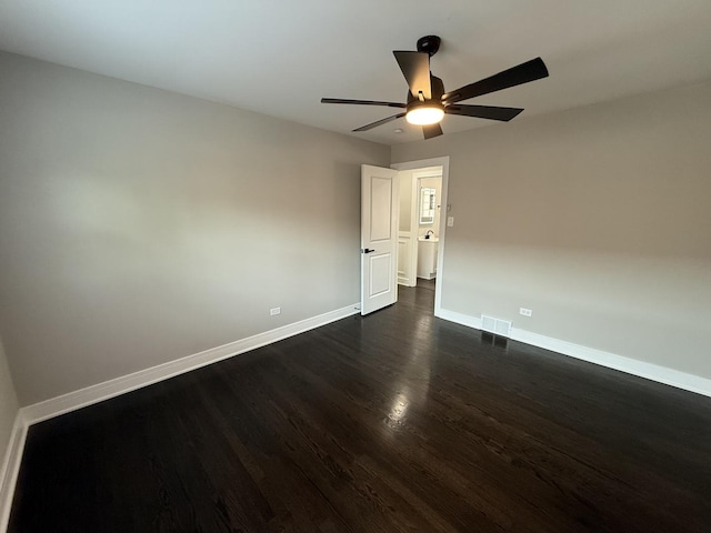 3906 W 117th St, Alsip, IL 60803 - unfurnished room with dark wood-style flooring and ceiling fan