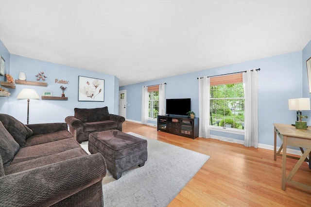 4N307 Knoll Creek Dr, Saint Charles, IL 60175 - living room featuring light wood-style floors and baseboards