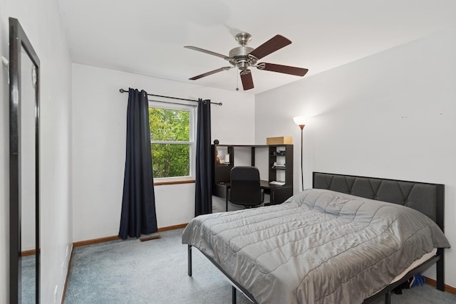 125 W Sprucewood Ln, Round Lake Beach, IL 60073 - bedroom featuring carpet and ceiling fan