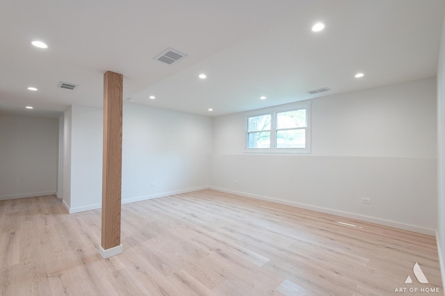 9058 Caddy Ct, Orland Park, IL 60462 - basement with recessed lighting and light wood-type flooring