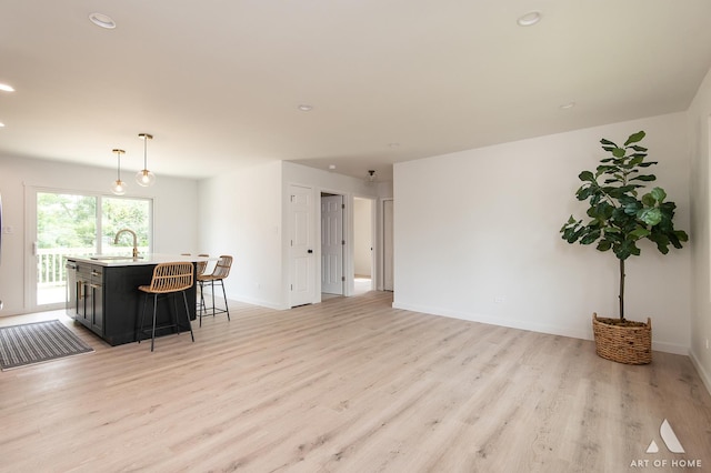 9058 Caddy Ct, Orland Park, IL 60462 - living room featuring light wood-style flooring and recessed lighting
