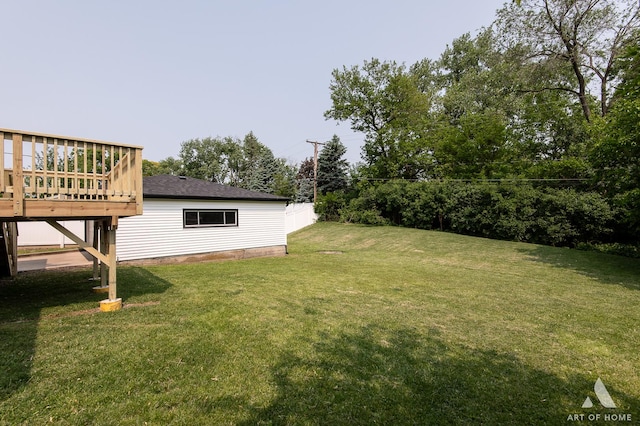 9058 Caddy Ct, Orland Park, IL 60462 - view of green lawn featuring a deck