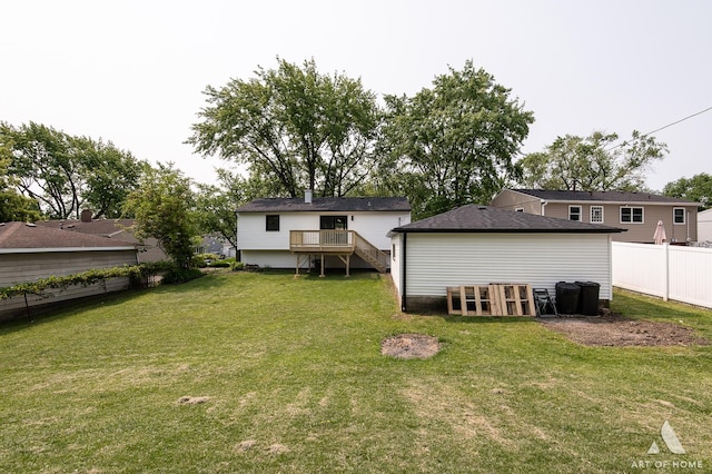 9058 Caddy Ct, Orland Park, IL 60462 - rear view of property featuring a deck and stairway