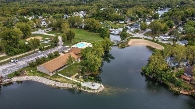 1 Dinosaur Rd, Wilmington, IL 60481 - aerial view of property's location with a heavily wooded area and a nearby body of water
