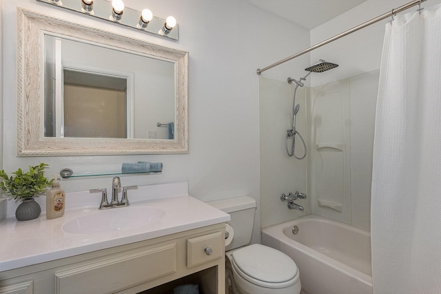 931 Mosby Ct, Joliet, IL 60431 - bathroom with toilet, vanity, and shower / bathtub combination with curtain