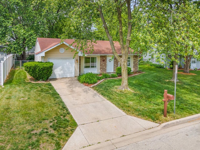 931 Mosby Ct, Joliet, IL 60431 - ranch-style home featuring an attached garage, concrete driveway, and brick siding