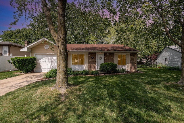 931 Mosby Ct, Joliet, IL 60431 - ranch-style home featuring an attached garage, brick siding, and concrete driveway