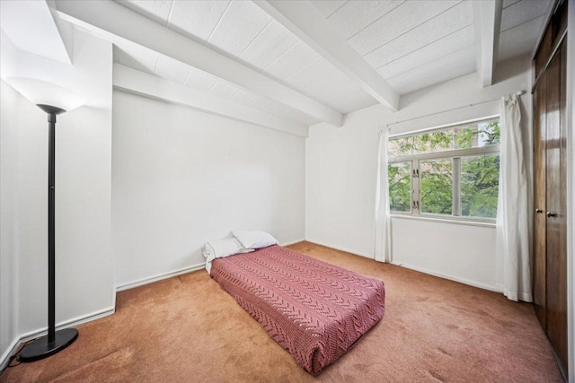 1866 Sherman Ave Unit 3Ne, Evanston, IL 60201 - carpeted bedroom featuring beam ceiling and baseboards