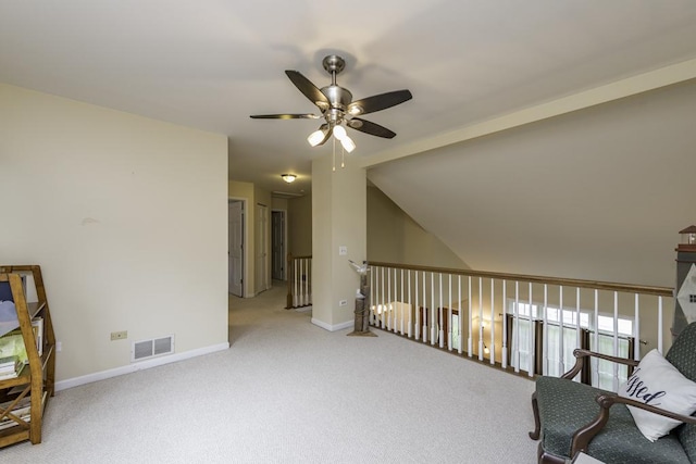 1161 Sumner Cir, Gurnee, IL 60031 - sitting room with ceiling fan, carpet, and baseboards