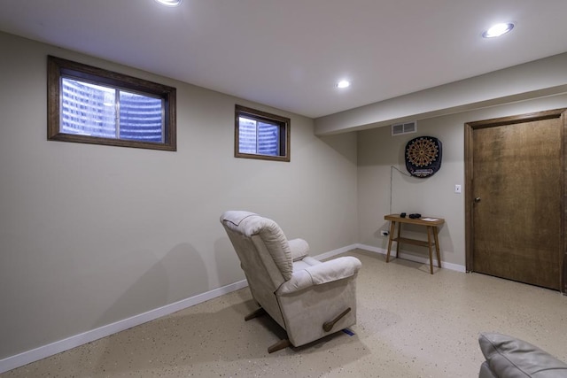 1161 Sumner Cir, Gurnee, IL 60031 - sitting room featuring recessed lighting and baseboards