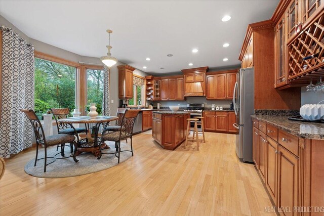 13851 S Janas Pkwy, Homer Glen, IL 60491 - dining room with light wood-style flooring and recessed lighting