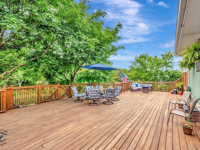 14802 Anne Ct, Oak Forest, IL 60452 - wooden deck featuring outdoor dining space