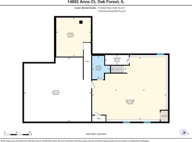 14802 Anne Ct, Oak Forest, IL 60452 - room layout