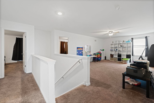 404 Radcliff Ln, South Elgin, IL 60177 - playroom with carpet flooring, ceiling fan, and baseboards