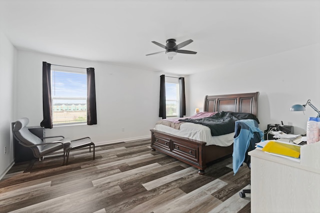 404 Radcliff Ln, South Elgin, IL 60177 - bedroom with wood finished floors and a ceiling fan