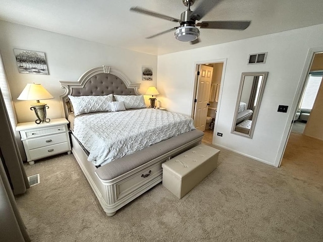 915 Manchester Cir, Grayslake, IL 60030 - bedroom with light colored carpet, a ceiling fan, and baseboards