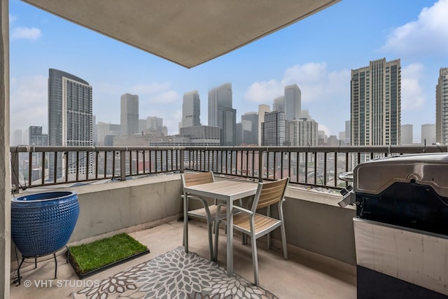 501 N Clinton St Unit 1804, Chicago, IL 60654 - balcony featuring a view of skyline