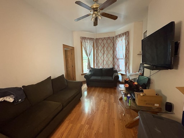 1530 N Springfield Ave, Chicago, IL 60651 - living room featuring wood finished floors and a ceiling fan