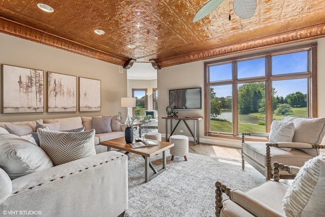 26 Forest Ln, South Barrington, IL 60010 - living area featuring an ornate ceiling