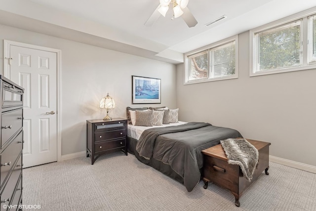 26 Forest Ln, South Barrington, IL 60010 - bedroom with light colored carpet and ceiling fan