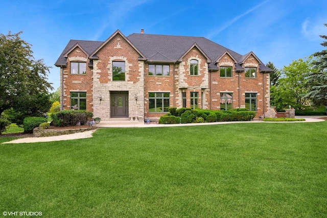 26 Forest Ln, South Barrington, IL 60010 - view of front of property featuring a front lawn and brick siding