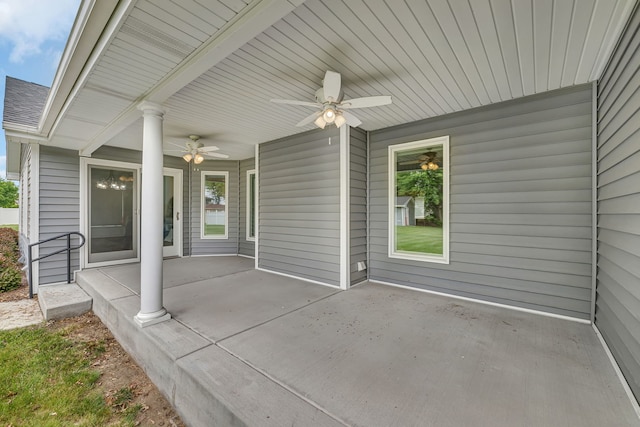405 S Carol Ln, Braidwood, IL 60408 - view of patio / terrace with a ceiling fan