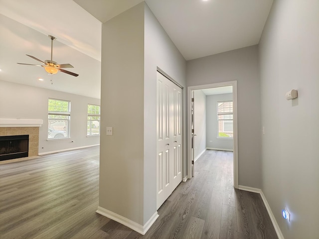 1931 Chase Ln Unit 1931, Aurora, IL 60502 - hall featuring wood finished floors and baseboards