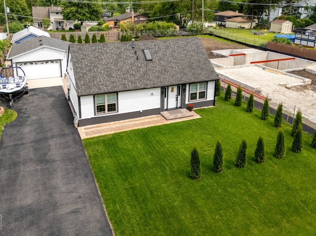 7225 Poplar Ln, Darien, IL 60561 - view of front of property featuring a shingled roof and a detached garage