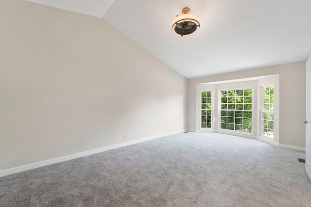 530 Old Oak Cir, Algonquin, IL 60102 - unfurnished room with vaulted ceiling, baseboards, and carpet flooring
