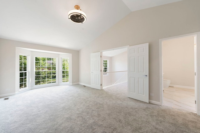 530 Old Oak Cir, Algonquin, IL 60102 - carpeted empty room with high vaulted ceiling and baseboards