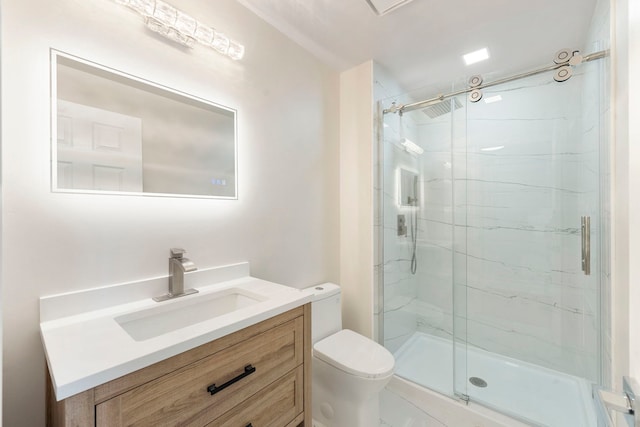 530 Old Oak Cir, Algonquin, IL 60102 - bathroom with toilet, vanity, and a stall shower