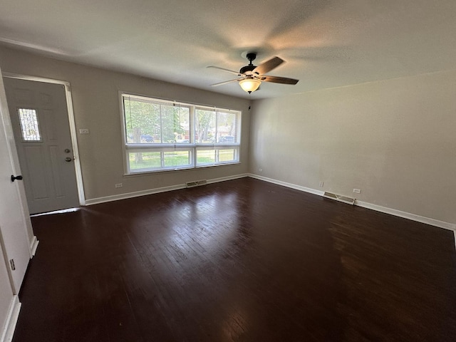 14631 Michigan Ave, Dolton, IL 60419 - entryway featuring dark wood-style floors, a ceiling fan, and baseboards