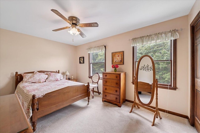 10 S Canterbury Rd, Aurora, IL 60506 - bedroom featuring light colored carpet, baseboards, and ceiling fan