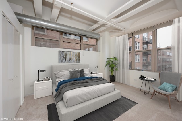 500 S Clinton St Unit 604, Chicago, IL 60607 - bedroom featuring carpet and a towering ceiling