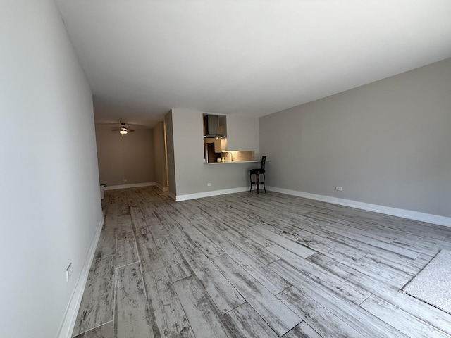 4508 Beau Monde Dr Unit 5, Lisle, IL 60532 - unfurnished living room featuring wood finished floors and ceiling fan